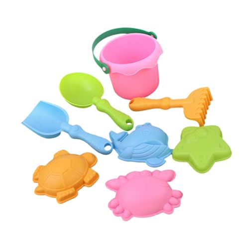 F Fityle 8-teiliges Strandspielzeug, Sandwerkzeuge, Spielzeug-Set, Eimer, und Rechen für Kinderaktivitäten, Jungen und Mädchen, Rosa F Fityle 8-teiliges Strandspielzeug, Sandwerkzeuge, Spielzeug-Set, Eimer, und Rechen für Kinderaktivitäten, Jungen und Mädchen, Rosa von F Fityle