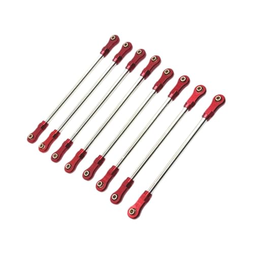 F Fityle 8X Chassis Linkage Lenkung Link Stange Metall RC Modell Fahrzeug Teile RC Chassis Link Stange für Yk4106 1/10 RC Auto zubehör DIY, Rot von F Fityle