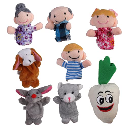 F Fityle 8pcs The Giant Familienmitgliednmitglied Puppen mit Finger Stoffpuppe Handspielzeug von F Fityle