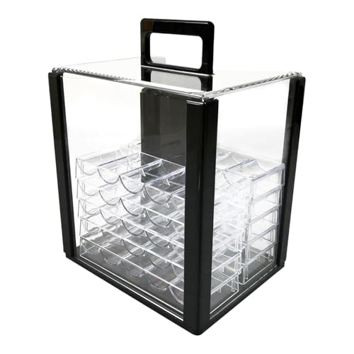 F Fityle Acryl-Chip-Etui, Tragetasche für 1000 Chips, Spielezubehör, Chiphalter, Behälter für Club, kommerzielle Spielhallen, Party, mit 40-mm-tabletts F Fityle Acryl-Chip-Etui, Tragetasche für 1000 Chips, Spielezubehör, Chiphalter, Behälter für Club, kommerzielle Spielhallen, Party, mit 40-mm-tabletts von F Fityle