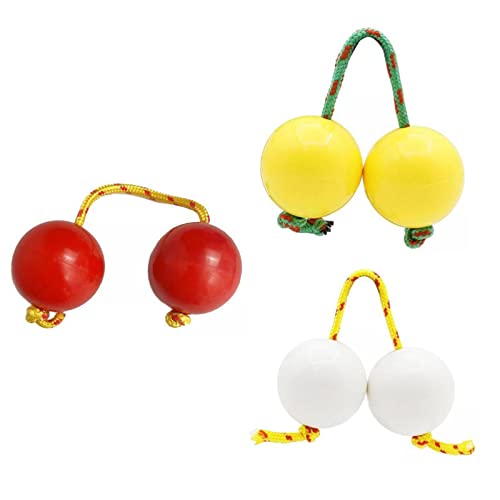 F Fityle Afrikanischer Rhythmus Sandball, Doppelkürbis Percussion Shaker, Rot Weiß Gelb von F Fityle