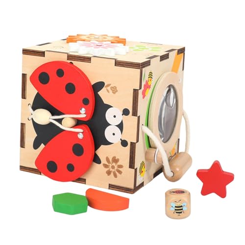 F Fityle Aktivitätswürfel, frühes Lernspielzeug, Feinmotorik-Entwicklungslernspielzeug, Spielzentrum für ab 1 Jahr, Vorschulkinder, Insekten F Fityle Aktivitätswürfel, frühes Lernspielzeug, Feinmotorik-Entwicklungslernspielzeug, Spielzentrum für ab 1 Jahr, Vorschulkinder, Insekten von F Fityle