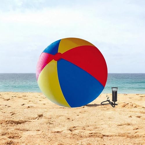 F Fityle Aufblasbare Strandball Neuheit Pool Ball Event Party Outdoor -Aktivität Spiele Extra großes Unterhaltungsspiel Spielzeug mit Handpumpe, Durchmesser 200 cm von F Fityle