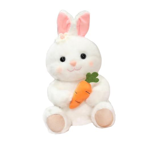 F Fityle Bunny Plüsch mit Karotten Kaninchenpuppe, schöner, weicher, Cartoon Bunny Stofftier für Party bevorzugt Raumdekoration Körbe Füllstoff, Weiß F Fityle Bunny Plüsch mit Karotten Kaninchenpuppe, schöner, weicher, Cartoon Bunny Stofftier für Party bevorzugt Raumdekoration Körbe Füllstoff, Weiß von F Fityle