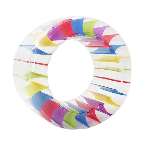 F Fityle Buntes aufblasbares Wasserrad für Erwachsene, zusammenklappbar, 185 x 120 x 150 cm, aufblasbares Floß, Rollenschwimmer für Strandurlaub von F Fityle