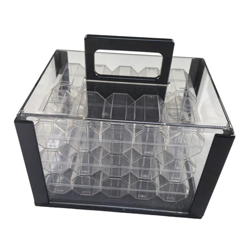 F Fityle Chip-Etui, Vitrine, Sport- und Spielzubehör, Acryl, tragbar, Mehrzweck, mit Griff, Chiphalter, Aufbewahrungsbehälter, mit 6 Stück 40mm Boxen F Fityle Chip-Etui, Vitrine, Sport- und Spielzubehör, Acryl, tragbar, Mehrzweck, mit Griff, Chiphalter, Aufbewahrungsbehälter, mit 6 Stück 40mm Boxen von F Fityle