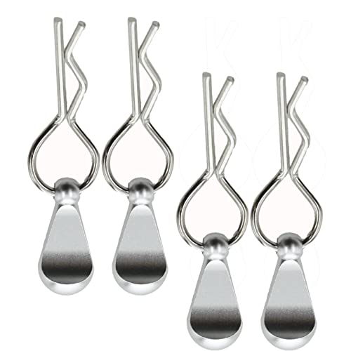 F Fityle Clamp mit Befestigungshalterung Auto Truck Ersatzteile Ersatz Shell Clip Pin für 1:5 1:6 1:7 1:8 RC Car Professionals, Silber von F Fityle