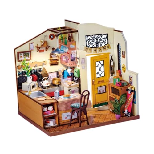 F Fityle DIY Miniatur Puppenhaus Bausatz Aus Holz, 3D Puzzle, Puppenhaus, Kreativer Miniaturmöbelbausatz, Modellbausätze für Freunde, Küche F Fityle DIY Miniatur Puppenhaus Bausatz Aus Holz, 3D Puzzle, Puppenhaus, Kreativer Miniaturmöbelbausatz, Modellbausätze für Freunde, Küche von F Fityle