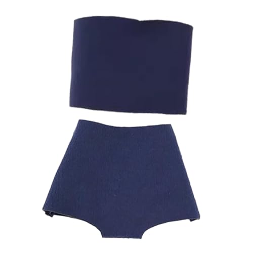 F Fityle Damenkleidung im Maßstab 1/6, Actionfigur, Puppenkleidung, Accessoires, stilvolle Kollektion, Kleidung im Maßstab 1:6, Tube-Top und Shorts, Dunkelblau F Fityle Damenkleidung im Maßstab 1/6, Actionfigur, Puppenkleidung, Accessoires, stilvolle Kollektion, Kleidung im Maßstab 1:6, Tube-Top und Shorts, Dunkelblau von F Fityle