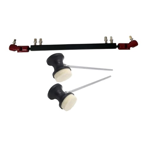 F Fityle Doppel Bass Drum Pedal Antriebswelle Antriebswelle Pleuel Praktisches Zubehör zu Installieren Ersatz Verbindungsstange, Schwarz Roter Schaft von F Fityle