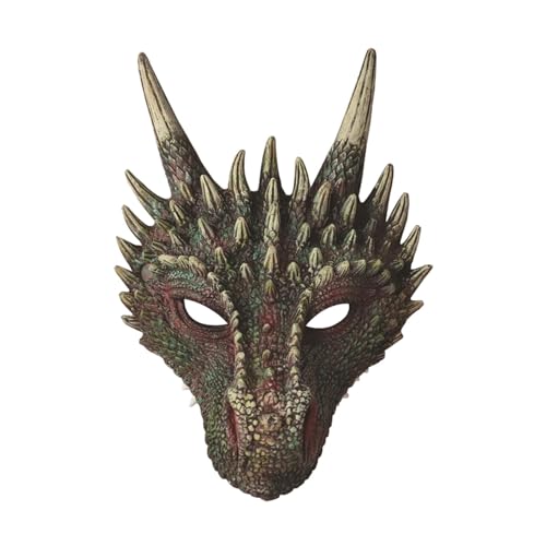 F Fityle Drachenmaske, Halloween-Maske, Cosplay, gruselige Neuheit, Kostümzubehör, Gesichtsmaske, Maskerade-Maske für Bühnenaufführung, Nachtclub von F Fityle