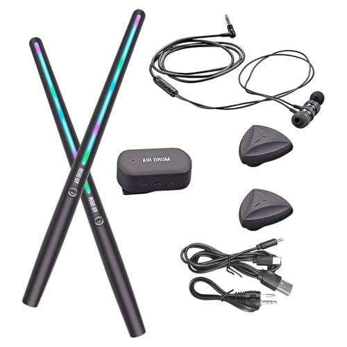 F Fityle Elektrische Lufttrommel Set mit Konverter ruhiger robuster professioneller Lufttrommelsticks für Kinder Anfänger Erwachsene Schlagzeuger Geschenk, mit Pedal F Fityle Elektrische Lufttrommel Set mit Konverter ruhiger robuster professioneller Lufttrommelsticks für Kinder Anfänger Erwachsene Schlagzeuger Geschenk, mit Pedal von F Fityle