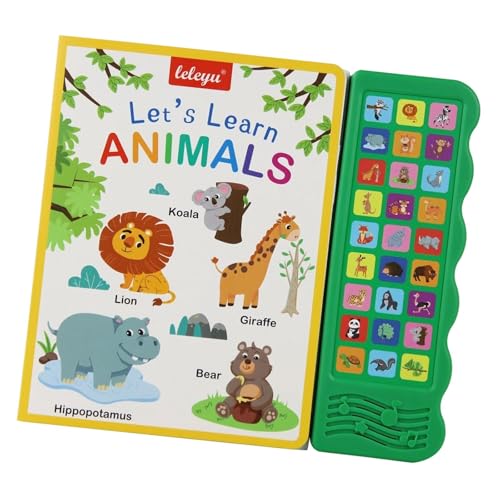 F Fityle Englische Wörter, Soundbuch, interaktives Hörbuch, Tier-kognitive Vorschule für Babys, Englisch-Aufklärung, Hören und Lernen, Wilde Tiere von F Fityle