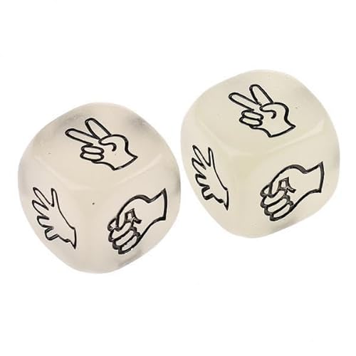 F Fityle Finger Ratespiel mit Bunten Würfeln - Spannende Spielunterhaltung, Weiß, 2 STK von F Fityle