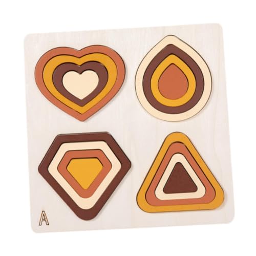 F Fityle Form Sorter Farbform Matching Board Aktivität Sensorisches Spielzeug Holz Puzzle Aktivität Spielzeug für Kinder im Vorschulalter Kinder Jungen Mädchen, Style A von F Fityle