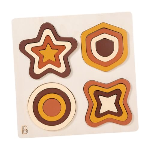 F Fityle Form Sorter Farbform Matching Board Aktivität Sensorisches Spielzeug Holz Puzzle Aktivität Spielzeug für Kinder im Vorschulalter Kinder Jungen Mädchen, Style B von F Fityle