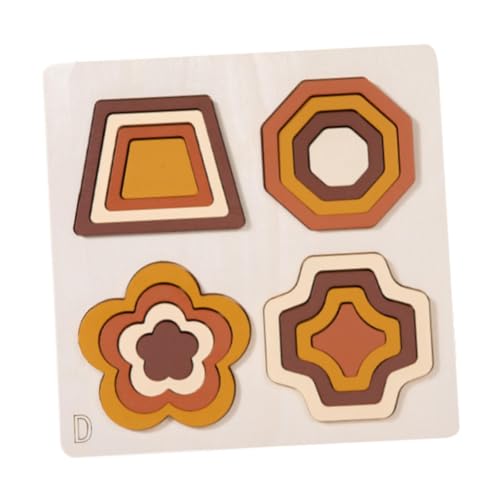 F Fityle Form Sorter Farbform Matching Board Aktivität Sensorisches Spielzeug Holz Puzzle Aktivität Spielzeug für Kinder im Vorschulalter Kinder Jungen Mädchen, Style D von F Fityle