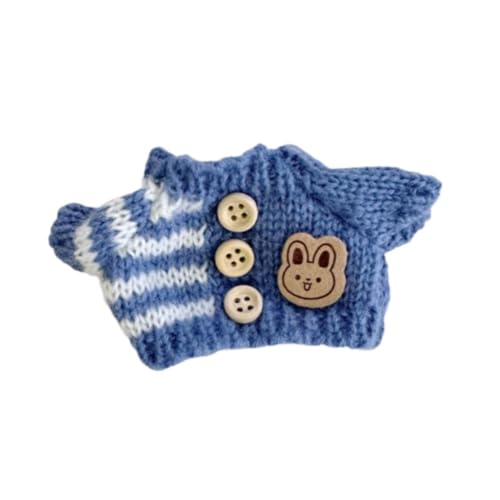 F Fityle Gefüllter Puppenpullover, Plüschpuppenkleidung, pädagogisches Kleidungsspielzeug, Plüschpuppenpullover, Puppenkleidung für 6,69'' Puppe, Blau von F Fityle