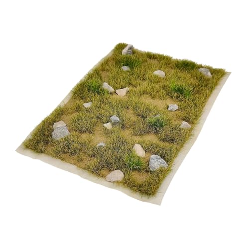 F Fityle Grasbüschelmodell, künstliche Vegetationsgruppen, handgerissene Simulationsgrasbüschel für 1/35, 1/64, 1/72, 1/87 Eisenbahn-DIY-Bastelarbeiten, Herbstgrün von F Fityle