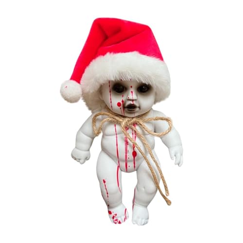 F Fityle Gruselige Halloween-Puppe, gruselige Requisiten, hängende Schreckensdekoration, blutige Gruselpuppen, Spukpuppe für die Bar, Spukhaus, Weihnachtsmann Groß von F Fityle