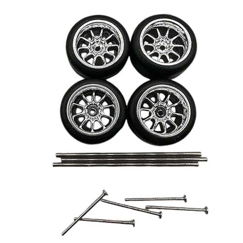 F Fityle Hochwertige RC Auto Räder und Reifen Set für Modellautos im Maßstab 1:64, Argent-Stil A F Fityle Hochwertige RC Auto Räder und Reifen Set für Modellautos im Maßstab 1:64, Argent-Stil A von F Fityle