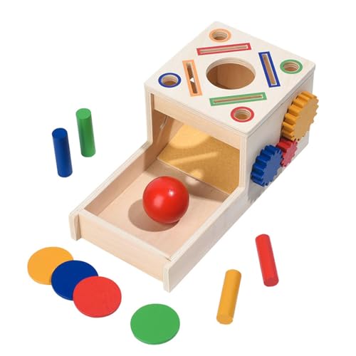 F Fityle Hölzerne Farbform-Sortierung Spielzeugform Sorter Fine Motor Educational Toy Matching Blöcke für Kinder 12-18 Monate von F Fityle