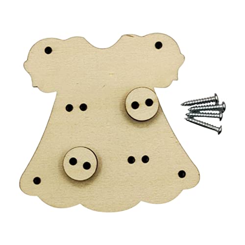 F Fityle Hölzernes Busy Board Kit, Grundfertigkeiten Lernspielzeug für Kleinkinder Frühe Lehrmittel DIY Zubehör Board Lernaktivitäten, 7,9 cm x 8 von F Fityle