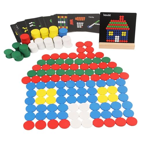 F Fityle Holzpuzzle-Set, Lernspielzeug, Entwicklung der Intelligenz, sensorisches Spielzeug, Denksportaufgabe, Stapelspiel für Partygeschenke im Haushalt von F Fityle