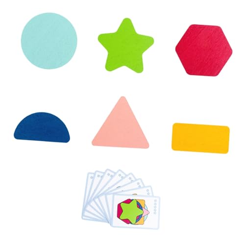 F Fityle Holzpuzzle für Kinderform passende Stapel -Spielzeugspiele Brain Teaser Formmuster Block für Mädchen Kleinkinder Babygeschenke F Fityle Holzpuzzle für Kinderform passende Stapel -Spielzeugspiele Brain Teaser Formmuster Block für Mädchen Kleinkinder Babygeschenke von F Fityle