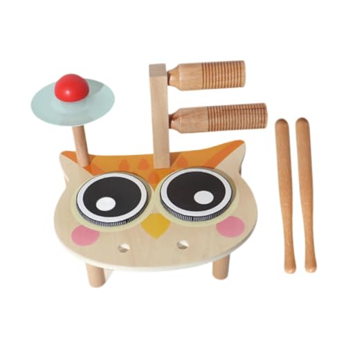F Fityle Kids Drum Set Vorschullernparty Spielzeug Fine Motor Fertigkeit Early Education Kinder Percussion Instrument für anwesende Parteien, Eule F Fityle Kids Drum Set Vorschullernparty Spielzeug Fine Motor Fertigkeit Early Education Kinder Percussion Instrument für anwesende Parteien, Eule von F Fityle