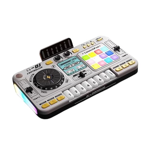 F Fityle Kinder DJ Mixer Toy Musical Toy Tisch Instrument Geschenk mit Lichtern DJ Controller Party Mixer, Style A von F Fityle
