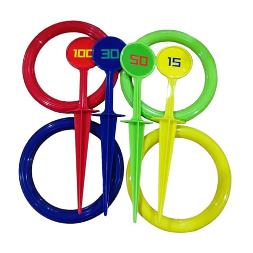 F Fityle Kinder-Ringe-Wurfspiel, Lernspielzeug, Interaktionsparty-Zubehör, 14 cm Durchmesser, Puzzle-Spielzeug, Wurfringe für Geburtstage im Garten F Fityle Kinder-Ringe-Wurfspiel, Lernspielzeug, Interaktionsparty-Zubehör, 14 cm Durchmesser, Puzzle-Spielzeug, Wurfringe für Geburtstage im Garten von F Fityle