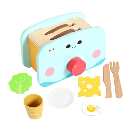 F Fityle Kinderküchen-Spielset, Kinderspielküche, Vorschule, frühes Lernen, Holzsimulation, Jungen und Mädchen, pädagogisches Rollenspiel-Geschenk, Brotmacher von F Fityle