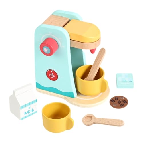 F Fityle Kinderküchen-Spielset, Kinderspielküche, Vorschule, frühes Lernen, Holzsimulation, Jungen und Mädchen, pädagogisches Rollenspiel-Geschenk, Kaffeemaschine F Fityle Kinderküchen-Spielset, Kinderspielküche, Vorschule, frühes Lernen, Holzsimulation, Jungen und Mädchen, pädagogisches Rollenspiel-Geschenk, Kaffeemaschine von F Fityle