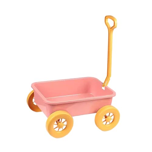 F Fityle Kinderwagen Spielzeug, Kinderwagen, Motorikspielzeug, Sandspielzeugwagen für Gartenarbeit, Outdoor, Strand, ROSA von F Fityle