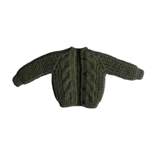 F Fityle Kleidung für Figuren im Maßstab 1/12, Strickjacke, Pullover, Anziehsachen, handgefertigtes Puppenzubehör, Miniatur für 6-Zoll-Actionfiguren, GrÜn von F Fityle