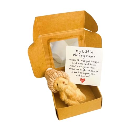 F Fityle Kleiner Plüschbär, Stofftier, handgemachtes Geschenk, süßes Mini-Plüschtier, weich, kuschelig, zum Valentinstag, Geburtstag, Braun F Fityle Kleiner Plüschbär, Stofftier, handgemachtes Geschenk, süßes Mini-Plüschtier, weich, kuschelig, zum Valentinstag, Geburtstag, Braun von F Fityle