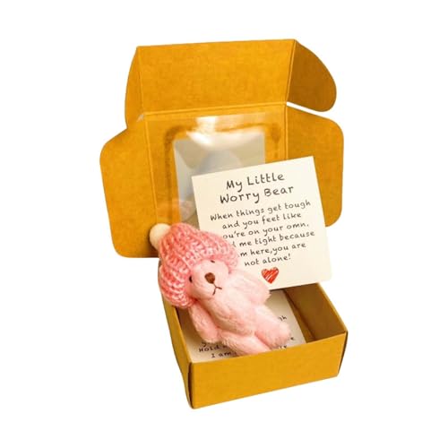 F Fityle Kleiner Plüschbär, Stofftier, handgemachtes Geschenk, süßes Mini-Plüschtier, weich, kuschelig, zum Valentinstag, Geburtstag, Rosa F Fityle Kleiner Plüschbär, Stofftier, handgemachtes Geschenk, süßes Mini-Plüschtier, weich, kuschelig, zum Valentinstag, Geburtstag, Rosa von F Fityle