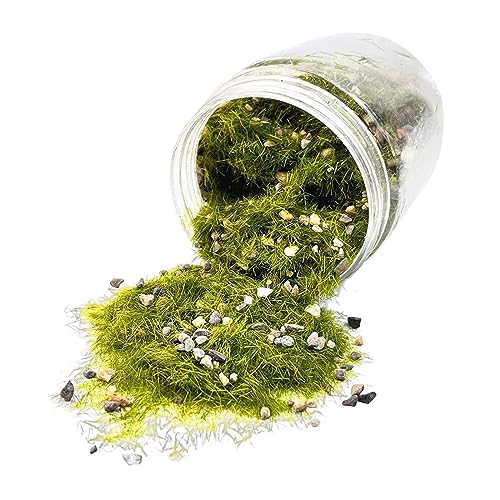 F Fityle Künstliche Grasflock-Landschaftsmaterialien, Feengarten-Miniaturen, Gras-Geländepulver für Bahnhof, DIY-Landschaft, Mikro-Landschafts-DIY-Projekte, GRÜN von F Fityle