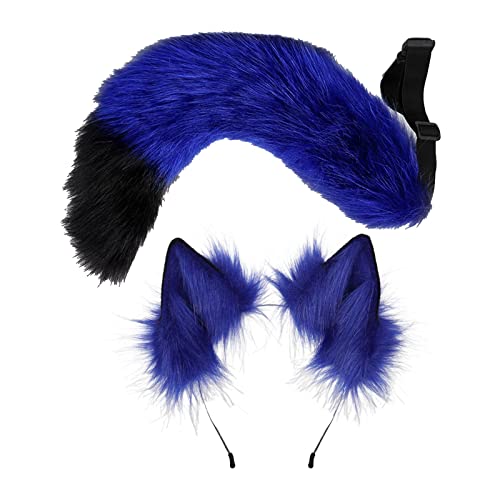 F Fityle Kunstpelz-, Stirnband, leicht zu tragen, bequem, pelzige Clip- für Erwachsene, Cosplay-Set, Kostümzubehör, Verkleidung, Halloween, Blau Schwarz F Fityle Kunstpelz-, Stirnband, leicht zu tragen, bequem, pelzige Clip- für Erwachsene, Cosplay-Set, Kostümzubehör, Verkleidung, Halloween, Blau Schwarz von F Fityle