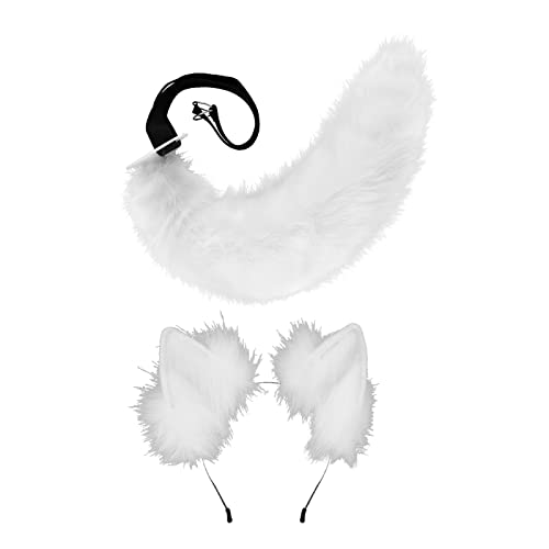 F Fityle Kunstpelz-, Stirnband, leicht zu tragen, bequem, pelzige Clip- für Erwachsene, Cosplay-Set, Kostümzubehör, Verkleidung, Halloween, Weiß F Fityle Kunstpelz-, Stirnband, leicht zu tragen, bequem, pelzige Clip- für Erwachsene, Cosplay-Set, Kostümzubehör, Verkleidung, Halloween, Weiß von F Fityle