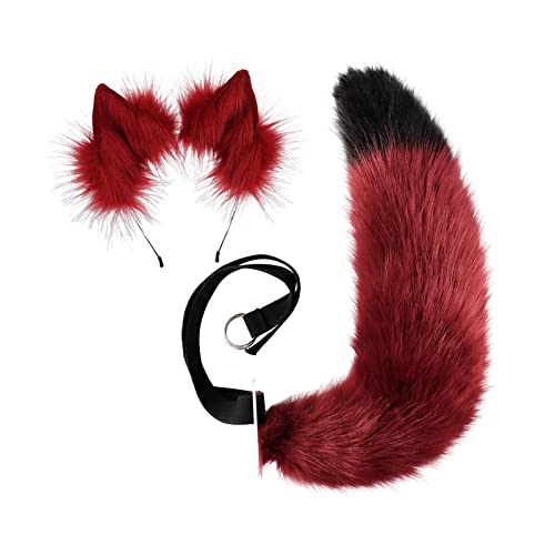 F Fityle Kunstpelz-, Stirnband, leicht zu tragen, bequem, pelzige Clip- für Erwachsene, Cosplay-Set, Kostümzubehör, Verkleidung, Halloween, rot schwarz F Fityle Kunstpelz-, Stirnband, leicht zu tragen, bequem, pelzige Clip- für Erwachsene, Cosplay-Set, Kostümzubehör, Verkleidung, Halloween, rot schwarz von F Fityle