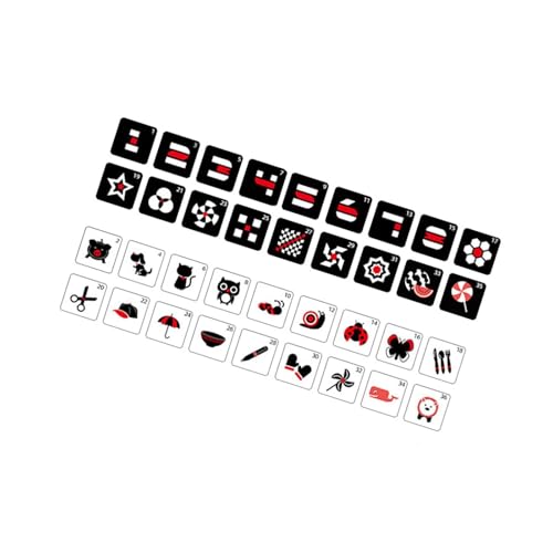 F Fityle Lernkarten, Stofftier, Reisespielzeug, Visuelle, Früherziehung, Stoffbuch, für Jungen Und Mädchen, Kleinkinder, Alter 0–6 Monate, Schwarz Rot F Fityle Lernkarten, Stofftier, Reisespielzeug, Visuelle, Früherziehung, Stoffbuch, für Jungen Und Mädchen, Kleinkinder, Alter 0–6 Monate, Schwarz Rot von F Fityle