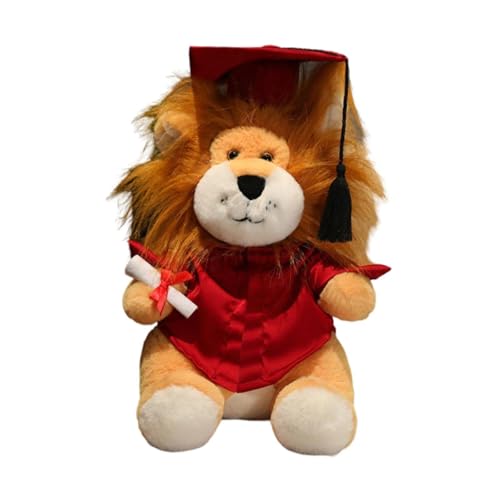 F Fityle Löwenpuppenfigur mit Hüten handgefertigtes multifunktionales Handwerk 14 -Zoll, Rot F Fityle Löwenpuppenfigur mit Hüten handgefertigtes multifunktionales Handwerk 14 -Zoll, Rot von F Fityle
