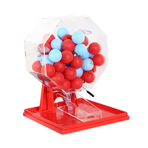 F Fityle Lotto -Ballmaschine, Game Cage und Balls Geschenknummer Picker Lottery Machine Bingo -Maschine für Party, Spielabend, Barbeque, Spieler, Rote Blaue Bälle F Fityle Lotto -Ballmaschine, Game Cage und Balls Geschenknummer Picker Lottery Machine Bingo -Maschine für Party, Spielabend, Barbeque, Spieler, Rote Blaue Bälle von F Fityle