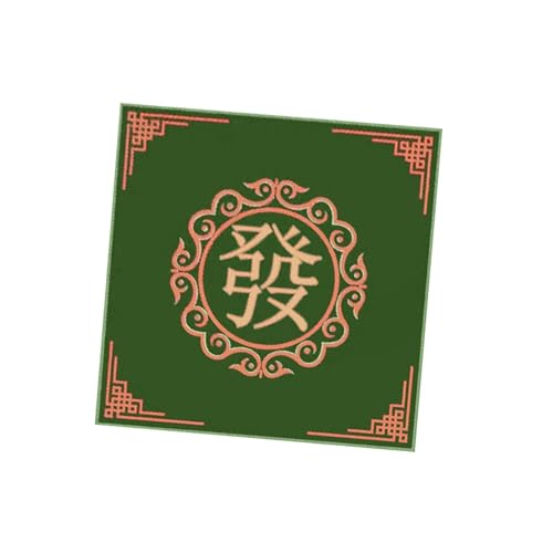 F Fityle Mahjongg-Matte, Mahjong-Spieltischdecke, 80 x 80 cm, Mahjong-Tischdecke, Brettspielmatte zum Sammeln von Café-Desktop-Spielen, grün A von F Fityle