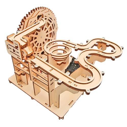 F Fityle Marmorbahn, 3D-Holzpuzzle, kreatives Bastelspielzeug für Erwachsene, Selbstmontage, mechanische Holzpuzzles als Geschenk für Erwachsene und Kinder von F Fityle