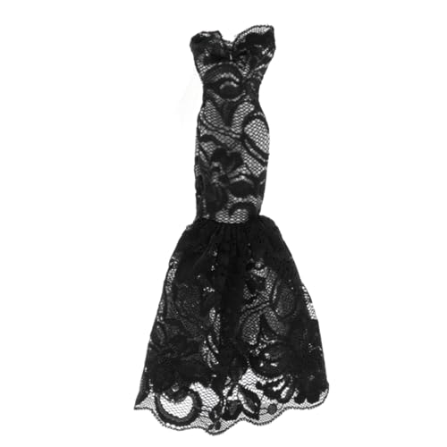 F Fityle Maßstab 1/6 Figur Meerjungfrau Rock Kleid Mode Miniatur Charakter Kleidung Schwanz Rock Kleidung für Haushalt Geburtstag Geschenke, SCHWARZ von F Fityle
