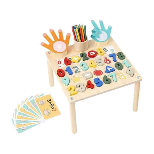 F Fityle Mathe-Lernspielzeug, Aktivitätstisch, Lehrmittel, Lerntafel, sensorisches Spielzeug, Lernspielzeug für Mädchen, Jungen, Nummerntafel von F Fityle