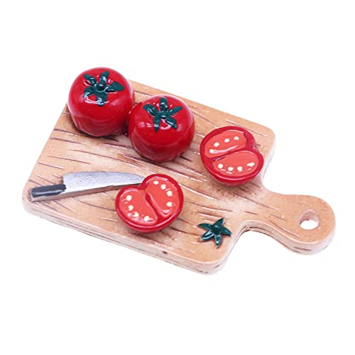 F Fityle Mini 1:12 Dollhouse Food Set Pretend Play Spielzeug Handgefertigtes Kochspiel Simulationsmodell für Diorama, Tomate von F Fityle